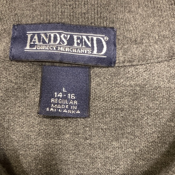 Lands End Appalachian State University Short Sleeve Collared Gray Shirt - Picture 4 of 10